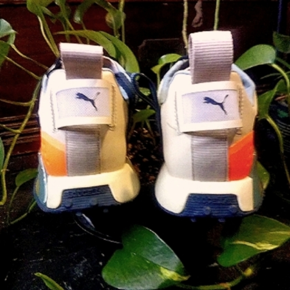 Puma Unisex LQDcell Cream, Blue & Orange Accents W-9, M-7.5 - Picture 11 of 16